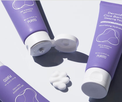 Purito Dermide Cica Barrier
Sleeping Pack - Retains Moisture, Strengthens the Skin Barrier, Soothes Irritation