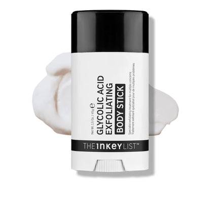 The INKEY List Glycolic Acid Exfoliating Body Stick - Deep Exfoliation for Rough, Bumpy Skin, Fragrance Free, Targets KP & Ingrown Hairs