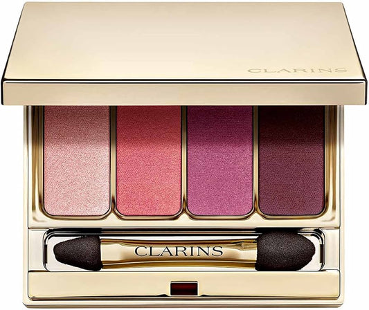 Paleta de sombras de ojos Clarins de 4 colores - Suavidad en húmedo y seco y larga duración - 07