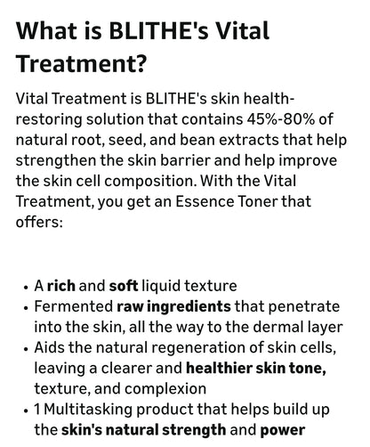 Blithe Vital Treatment 9 Essential Seeds Niacinamide Toner - Skin Essence for Face, Clarifying Skin Vitalizing & Dark Spots - Hyperpigmentation Care