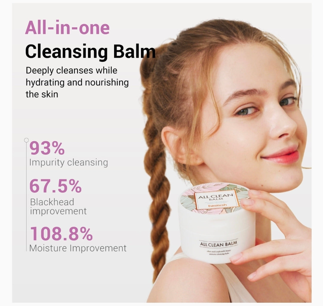 HEIMISH All Clean Balm - Cleansing Balm, Waterproof Makeup Remover, Face Cleanser, Oil Based Cleanser, Korean Skincare with Natural Aroma Oil, Vegan