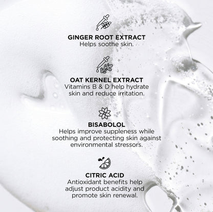 BeautyBio The Balance - Gel limpiador facial equilibrante con pH, raíz de jengibre natural y extracto de avena