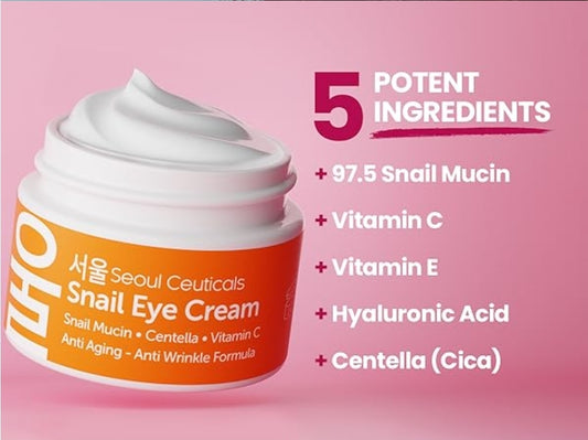 Crema para ojos con caracol de Seoul Ceuticals