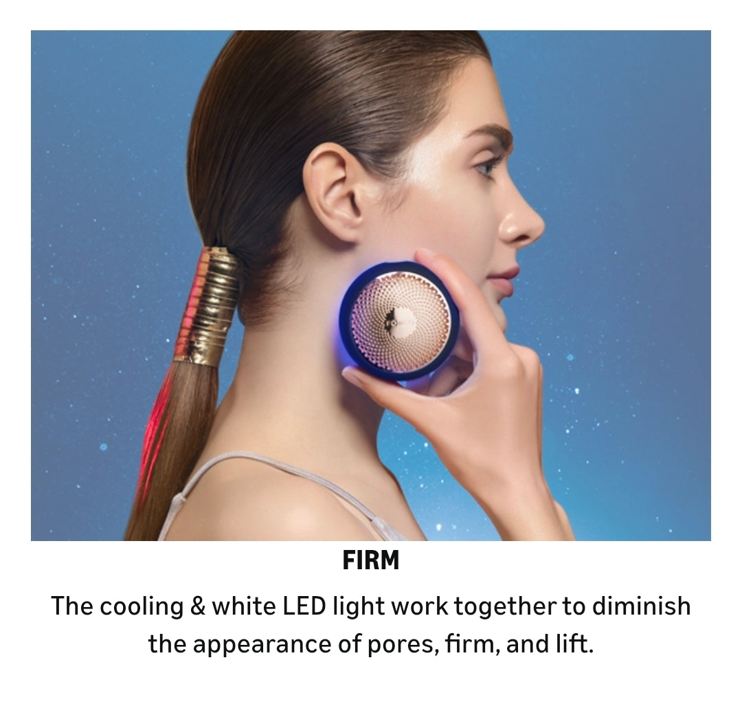 Foreo UFO 2 - Swedish Beauty Tech Power Mask - Supercharged LED Cooling/Warming 1 min Face Treatment - Microcurrent Face Moisturizer - Dark Spot & Acne Scar Treatment for Face - Anti Aging – Nourishing - Pearl Pink