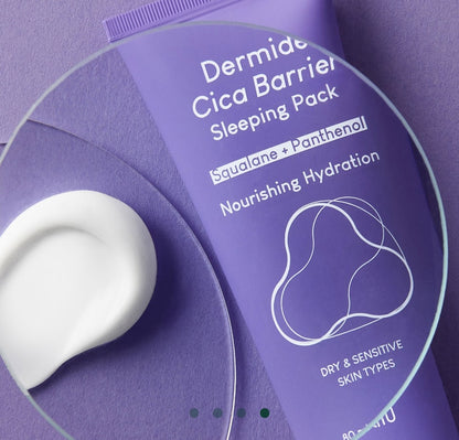 Purito Dermide Cica Barrier
Sleeping Pack - Retains Moisture, Strengthens the Skin Barrier, Soothes Irritation