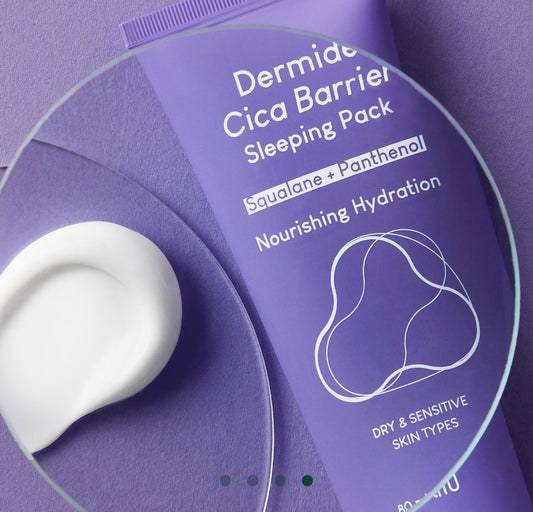Purito Dermide Cica Barrier
Sleeping Pack - Retains Moisture, Strengthens the Skin Barrier, Soothes Irritation