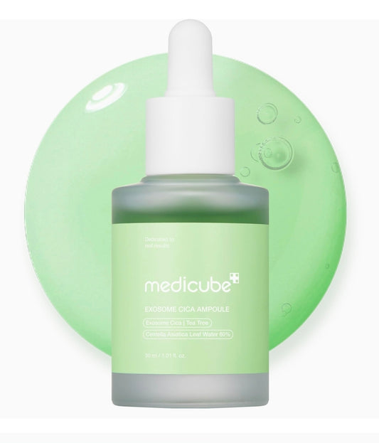 Medicube-Exosome Cica Serum - Enriched with 12 types of Cica ingredients, and 2% Niacinamide offers a soothing effect to irritated skin and brightens dark skin