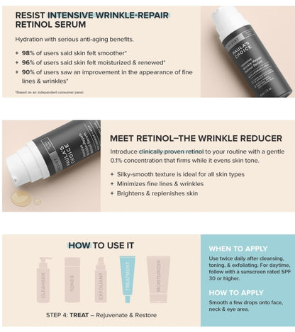 Paula's Choice RESIST Intensive Wrinkle Repair Retinol Serum - Squalane, Vitamin C & E, Anti-Aging & Wrinkle Treatment
