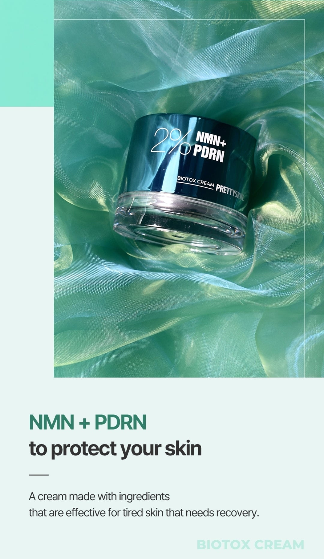 Prettyskin 2% NMN+ PDRN Biotox Cream - Anti-Aging and Skin Regeneration