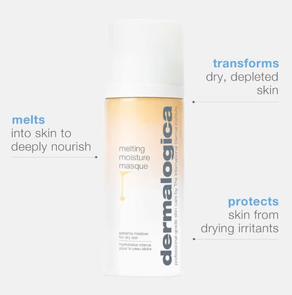 Dermalogica Melting Moisture Masque - Extremely Moisturizing Masque that Deeply Nourishes and Rehydrates Skin - Helps Transform Dry Skin into Healthier-Looking Skin