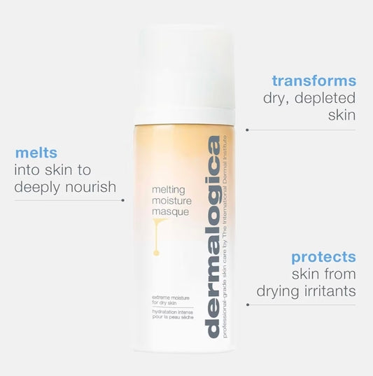 Dermalogica Melting Moisture Masque - Extremely Moisturizing Masque that Deeply Nourishes and Rehydrates Skin - Helps Transform Dry Skin into Healthier-Looking Skin