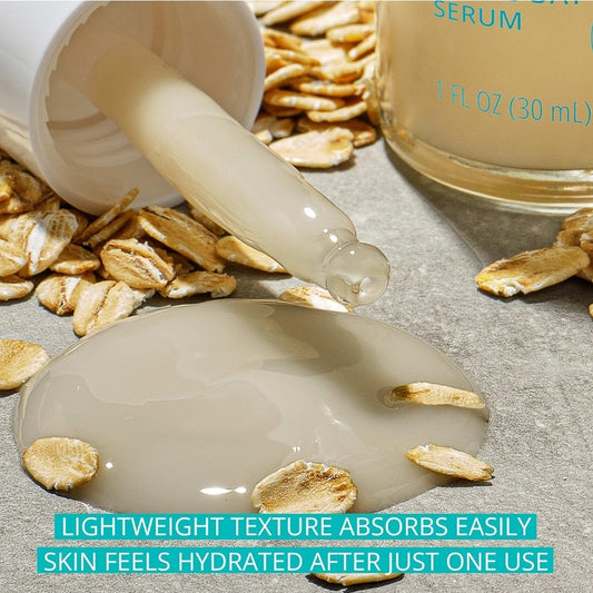 Aveeno Calm + Restore Triple Oat Serum - Sensitive Skin, Gentle, Lightweight Facial Serum Instantly Smooths Skin, Fast-Absorbing, Hypoallergenic & Fragrance-Free