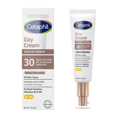 Crema de día Cetaphil Healthy Renew con FPS 30 y alternativa al retinol