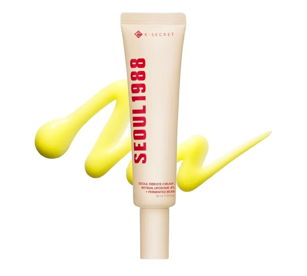 K-SECRET SEOUL 1988 Retinal Eye Cream – Formulated with Advanced Retinal Liposome 4% and Fermented Bean for Smoother, Refreshed-Looking Eyes