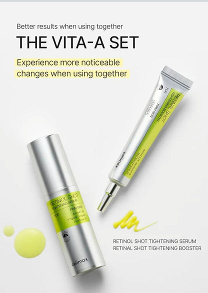 Celimax The Vita A Retinol Shot Tightening Serum - with Pure Vitamin A Retinol, Peptide, Pore Minimizer, Wrinkles & Fine Lines, Firmer Skin, Anti-Aging, Skin Smoothing