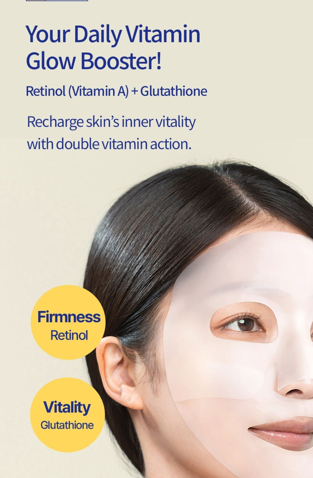 Farmstay Hydrogel Mask Vitamin – Melting Gel Sheet for Deep Hydration, Firming & Radiance, Non-Slip - 1 Mask