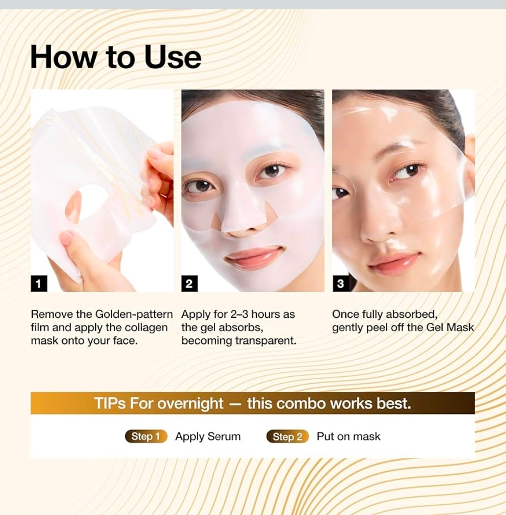 ANUA Ceramide Barrier Collagen Mask - Glow Up, Elasticity Hydrogel Face mask, Moisture Barrier Repair for Glass Skin, 24H Deep Hydration Lasting, KPop Demon Hunters - 1 Mask