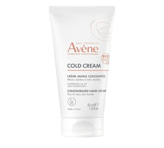 Avene Cold Cream Concentrated Hand Cream - Quick Absorbing for Dry Chapped Hands 1.6 Oz