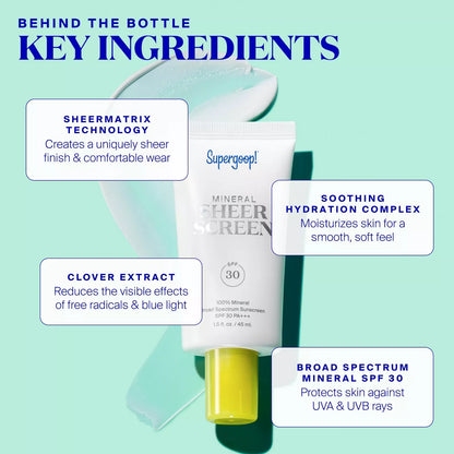 Supergoop! Protector solar 100 % mineral - FPS 30 PA+++ de amplio espectro