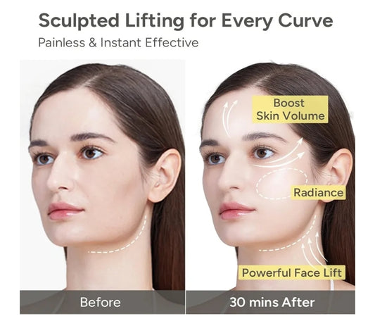 SUNGBOON EDITOR Deep Collagen Retinol Tension Boost Up Mask - Retinol, Volufiline, Lifted Skin, Skin Firmness, Boosted Volume for Sagging skin, Double Chin Reducer, V Line Lifting - 1 Mask