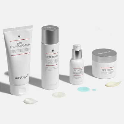 Medicube Red Toner 2.0 - Low-irritating Formula for Acne-Prone Skin, Soothing and Relieving, Formulated with BHA, Niacinamide & Adenosine, Non-comedogenic