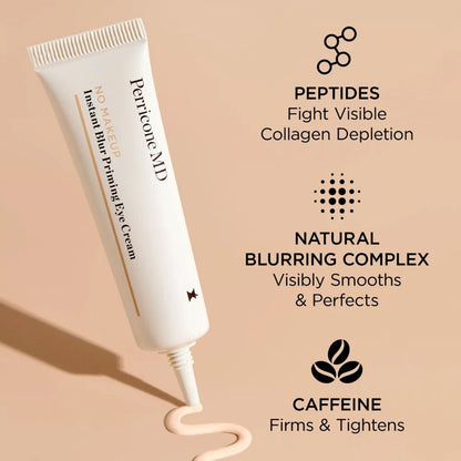 Perricone MD No Makeup Instant Blur Priming Eye Cream - Instantly primes, blurs and visibly reduces dark circles, crepiness and crow's feet