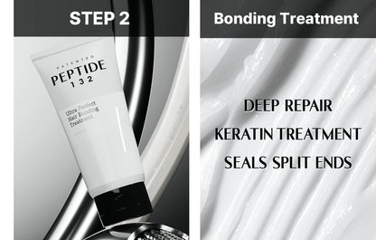 COSRX PEPTIDE 132 Hair Care Set - Bonding Shampoo, Treatment & Oil Serum, Bond Repair Treatment Hair for Damaged, Dry Hair, Scalp Treatment for Dandruff, Dry & Itchy Scalp