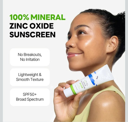 Round Lab Birch Juice Mild-up Sunscreen UV - SPF 50+ broad spectrum, Mineral Zinc Oxide, for Sensitive Skin, Control Oil and Sebum