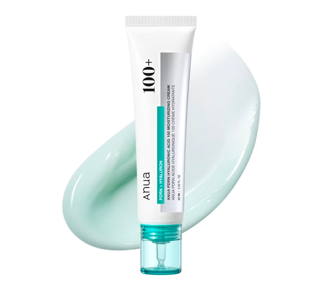 Anua PDRN Hyaluronic Acid 100 Moisturizing Cream - Lightweight Hydrating Moisturizer with Salmon DNA, Hyaluronic Acid, Collagen