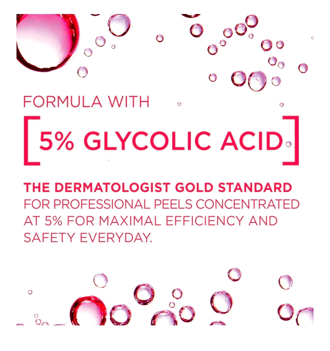 L'Oréal Paris Revitalift 5% Pure Glycolic Acid - Tónico exfoliante con aloe vera, sin alcohol ni fragancia