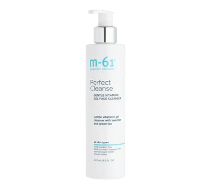 M-61 Perfect Cleanse - Daily Gentle, Foaming Gel Cleanser With Vitamin E, Lavender, Green Tea. For All Skin Types. Dermatologist and Allergy Tested