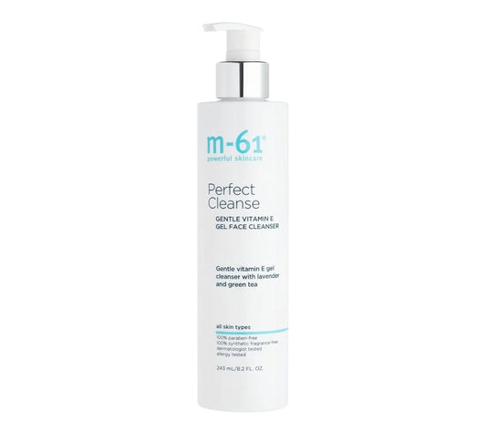 M-61 Perfect Cleanse - Daily Gentle, Foaming Gel Cleanser With Vitamin E, Lavender, Green Tea. For All Skin Types. Dermatologist and Allergy Tested