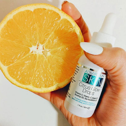 Admire My Skin Citrus Glow Drops - Vitamin C Oil, Improves fine lines, wrinkles, and hyperpigmentation, 
Restores dry dull skin to a healthy glow