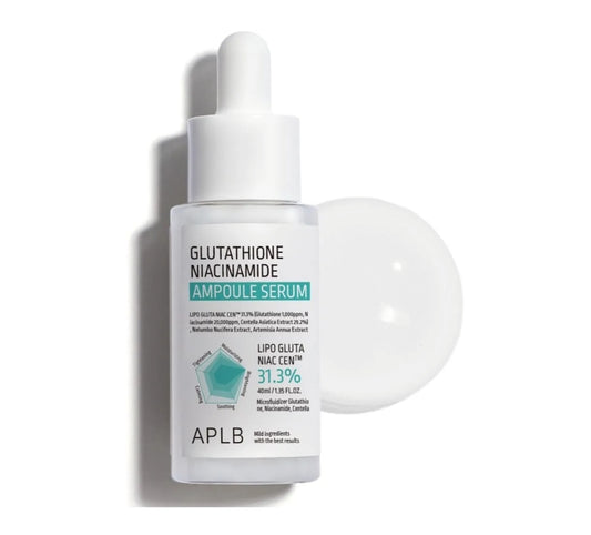 APLB Glutathione Niacinamide Ampoule Serum - Long lasting moisturizing - Improves elasticity & texture