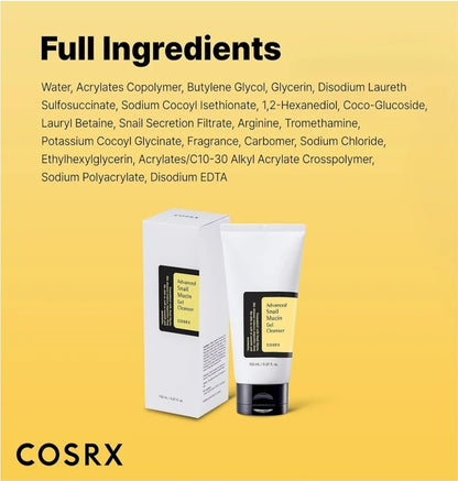 COSRX Advanced Snail Mucin Gel Cleanser - Hydrate and protect the skin - Gel cleanser with a powerful regenerative and hydrating effect