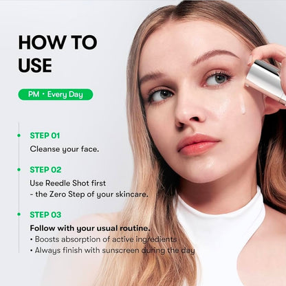 VT COSMETICS CICA Reedle Shot 100 - Spicule Microneedling Serum for Pore Care & Exfoliation, Exosome, Centella Asiatica for Glass Skin, Skin Texture, Korean Liquid Skin Booster (1oz)