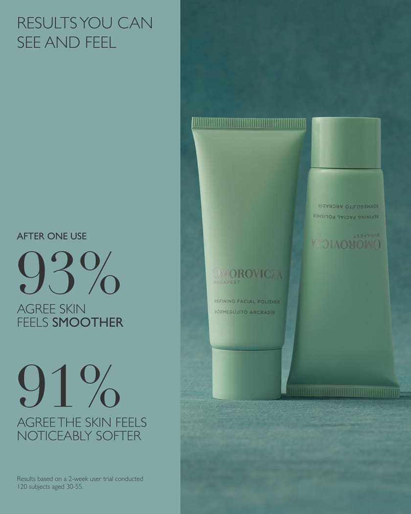 Omorovicza Refining Facial Polisher - Physical and enzymatic exfoliator with Hungarian Moor Mud to refine and brighten dull skin, 3.4 oz.