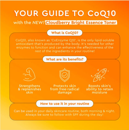 Glow Recipe Cloudberry Brightening Essence Toner - CoQ10Toner to Strengthen Skin Barrier + Hydrating Rice Water, Vitamin C, E & 5% Glycerin to Soften & Even Skin Tone