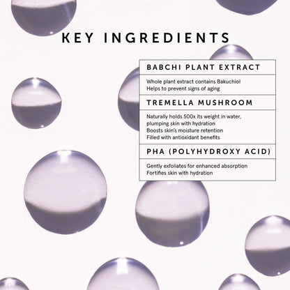 Herbivore Bakuchiol Retinol Alternative Smoothing Serum - Peptides, Smooths Skin and the appearance of fine lines and wrinkles