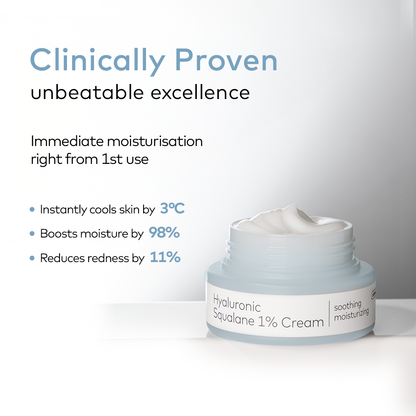 The Face Shop Alltimate Hyaluronic Squalane 1% Cream - Soothing and Moisturizing - Reduces redness and delivers a remarkable surge in moisture
