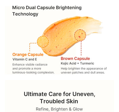 medicube Turmeric Vita Capsule Cleansing Foam - for Balancing Uneven Skin Tone & Texture Fade Appearance of Uneven Patches