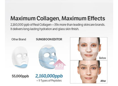 SUNGBOON EDITOR Deep Collagen Hyalu-B5 - Real Collagen with Hyaluronic Acid,  Moisture - Locking Care for Overheated Skin