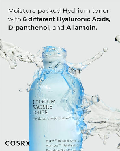 COSRX Hydrium Watery Toner - Hyaluronic Acid, Allantoin, Repairs and cools down the skin, Panthenol, for Sensitive Skin 5 oz