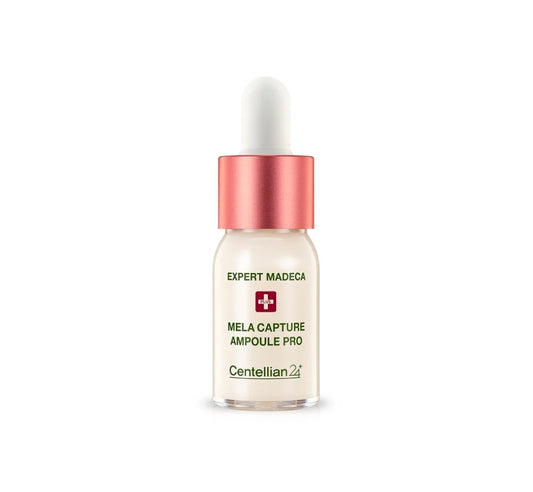 Centellian 24 Expert Madeca Mela Capture Ampoule Pro - High-concentration brightening serum designed to target hyperpigmentation, dark spots, and signs of aging