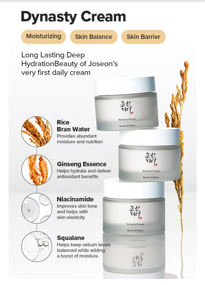 Beauty of Joseon Dynasty Cream Hydrating - Face Moisturizer for Dry, Sensitive Skin