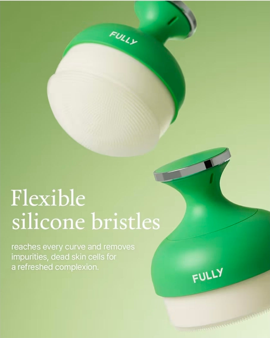 FULLY Pore Cleansing Silicone Brush - Effective Pore Cleaner, Over 2000 Fine Bristle, Unclog Pores, Blackhead Brush, Sebum Remover Tool, Gentle Exfoliator