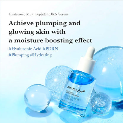 medicube Hyaluronic Multi Peptide PDRN Serum for Glowing and Soothing, Lightweight Water Plumping Radiant Serum for All Skin Type, Hydrating Moisturizer