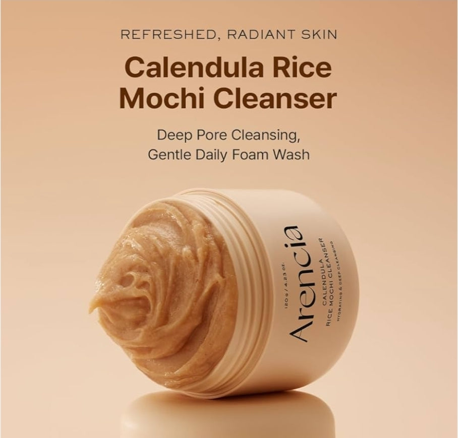 Arencia Calendula Rice Mochi Fresh Cleanser - Moisturizing, Brightening & Deep-Cleansing for Sensitive Skin