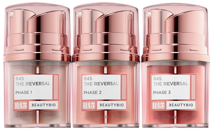 BeautyBio R45 The Reversal - Set de tratamiento antiedad con retinol - Tratamiento multifase de 45 días con retinol - Renovación celular de la piel