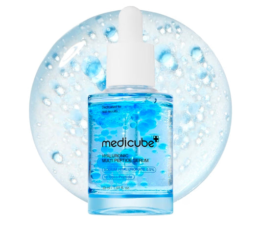 Suero multipéptido hialurónico PDRN de medicube para una piel radiante y calmante, ligero y voluminoso, ideal para todo tipo de piel, hidratante.